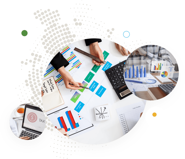 Business analytics dashboard at Best Tax consultants in Dubai .